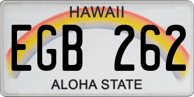 HI license plate EGB262