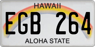 HI license plate EGB264