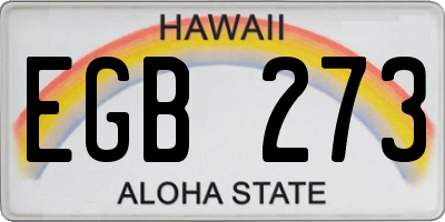 HI license plate EGB273