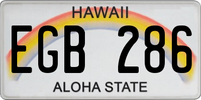 HI license plate EGB286