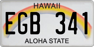 HI license plate EGB341