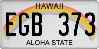 HI license plate EGB373