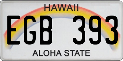 HI license plate EGB393