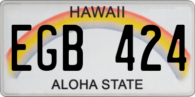 HI license plate EGB424