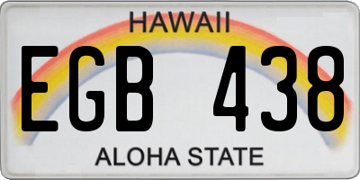 HI license plate EGB438