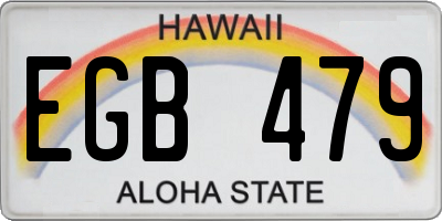 HI license plate EGB479