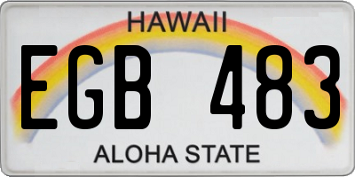 HI license plate EGB483