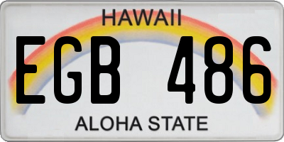 HI license plate EGB486