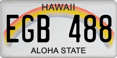 HI license plate EGB488