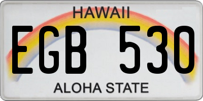 HI license plate EGB530