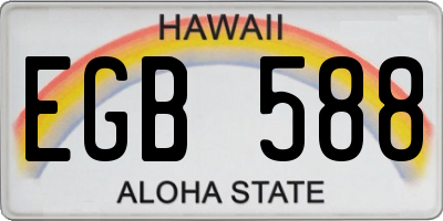 HI license plate EGB588