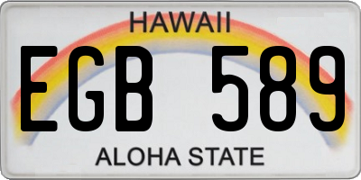 HI license plate EGB589