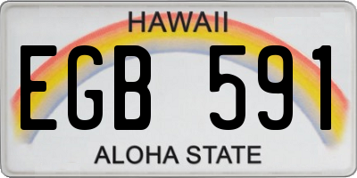 HI license plate EGB591