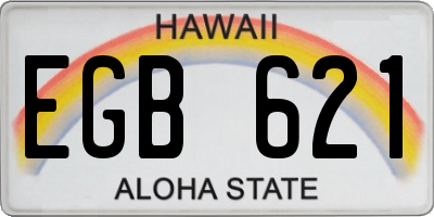 HI license plate EGB621