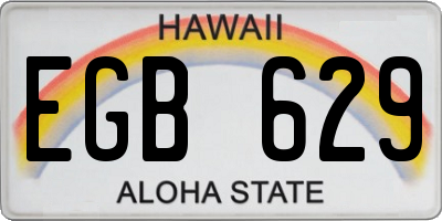 HI license plate EGB629
