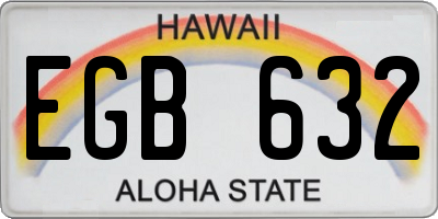 HI license plate EGB632