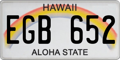 HI license plate EGB652