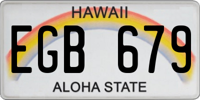 HI license plate EGB679