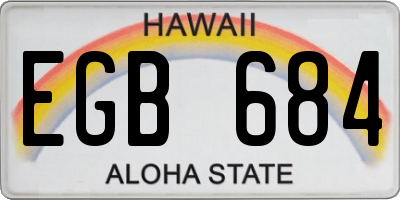 HI license plate EGB684