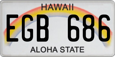 HI license plate EGB686
