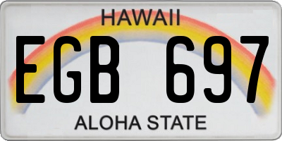 HI license plate EGB697