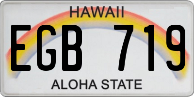HI license plate EGB719