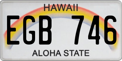 HI license plate EGB746