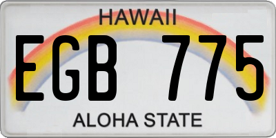 HI license plate EGB775