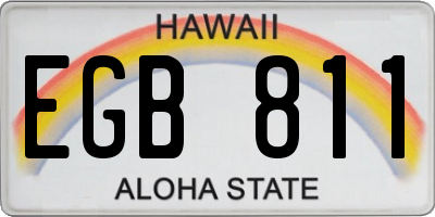 HI license plate EGB811