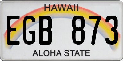 HI license plate EGB873