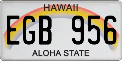HI license plate EGB956