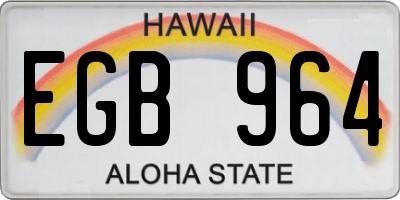 HI license plate EGB964