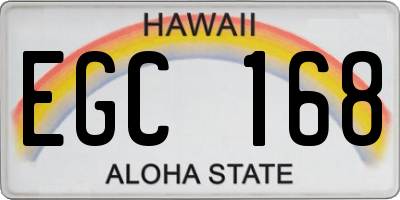 HI license plate EGC168