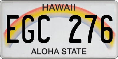 HI license plate EGC276