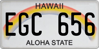 HI license plate EGC656