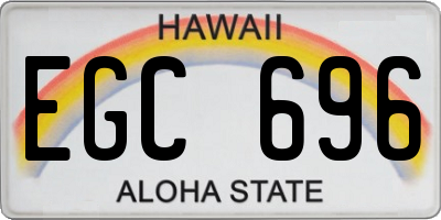 HI license plate EGC696