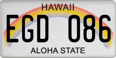 HI license plate EGD086