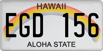 HI license plate EGD156