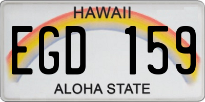 HI license plate EGD159