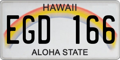 HI license plate EGD166