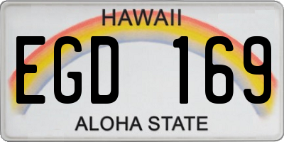 HI license plate EGD169