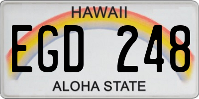 HI license plate EGD248
