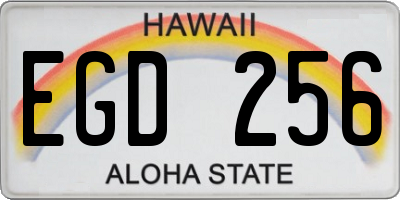 HI license plate EGD256