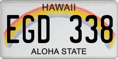 HI license plate EGD338