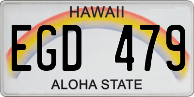 HI license plate EGD479
