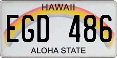 HI license plate EGD486