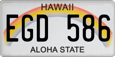 HI license plate EGD586
