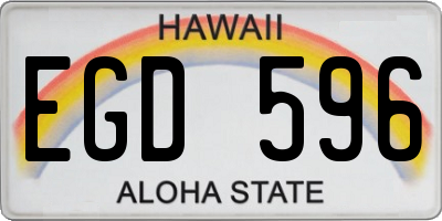 HI license plate EGD596