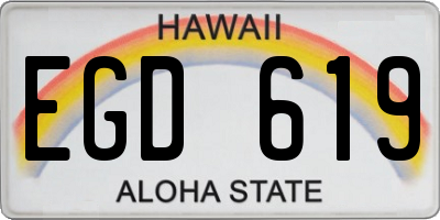 HI license plate EGD619