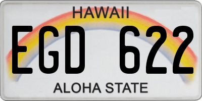 HI license plate EGD622